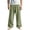 Army Green -CC37, variant on Men's Cotton Linen Pants Casual Summer Beach Pants Loose Fit with Pockets Elastic Waist Drawstring Yoga Trousers Army Green 4XL