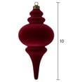 thumbnail image 2 of 3 Count Red Flocked Christmas Ornaments, by My Texas House, 2 of 6