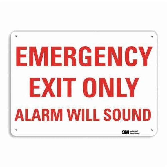 Lyle Emergency Sign,10 in x 14 in,Aluminum U7-1085-RA_14X10