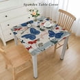 thumbnail image 2 of nygtbtfer Outdoor Tablecloth with Umbrella Hole &amp; Zipper,  Tablecloth , Blue Red Love Heart Rustic Independence Day Patio Table Cover Table Cloth for Picnic/Party, 2 of 7