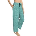 thumbnail image 6 of Salouo Teal Green Glitter Print Women's Pajama Pants Casual Loose Sweatpants PJs Flowy Pants Drawstring Palazzo for Women Wide Leg Pants Lounge Pajama -XX-Large, 6 of 8