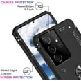 thumbnail image 3 of Entronix for Samsung Galaxy S21 Ultra Heavy Duty Case with Rotating Ring Military Grade Protection with Shockproof Kickstand Cover for S21 Ultra 5G 6.8 inch (Black), 3 of 7