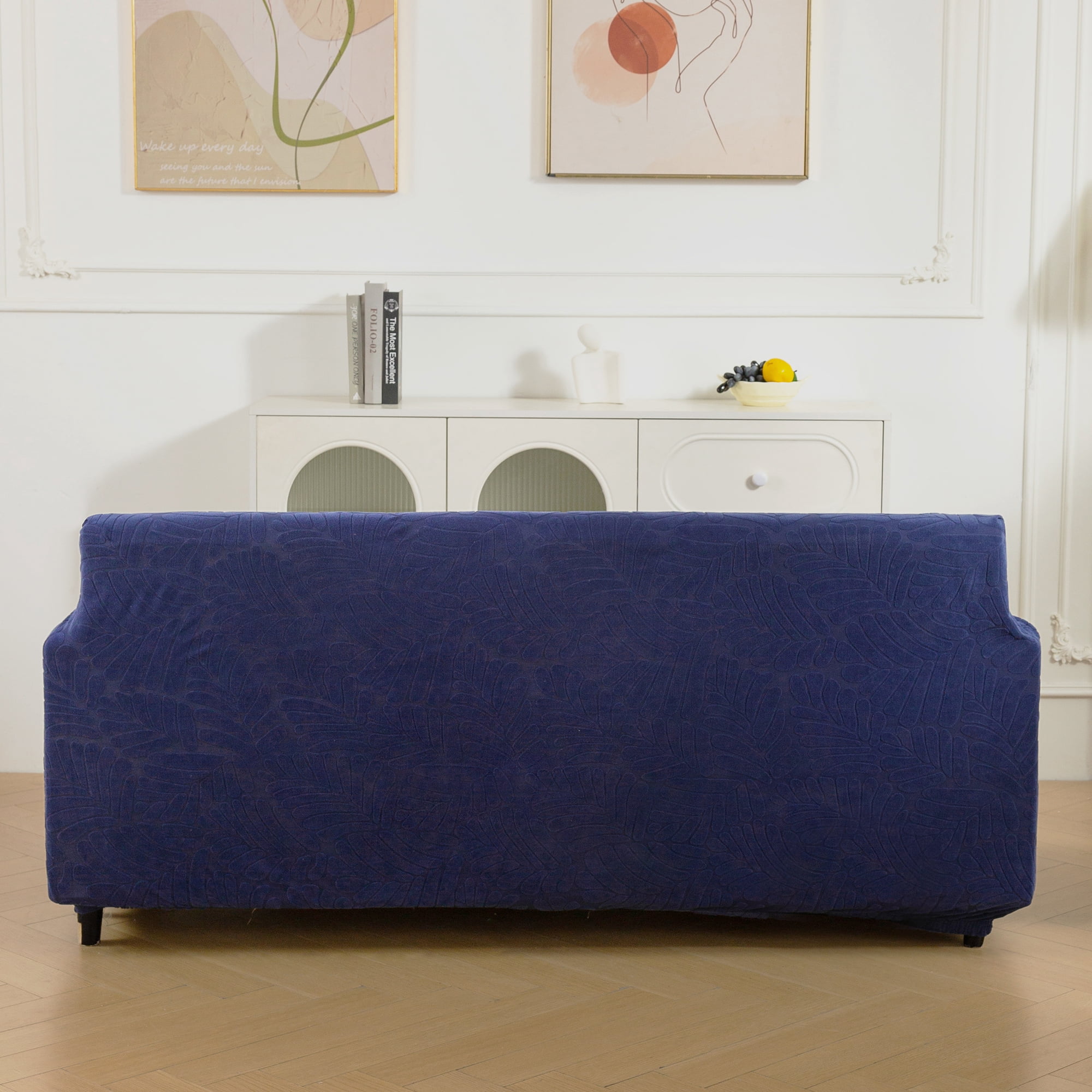 4 Piece High Stretch Sofa Slipcover Furniture Protector Form Fit Luxury Thick Sofa Cover for 3 Cushion Couch, Machine Washable