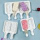 thumbnail image 5 of Silicone Ice Cream Mold, Reusable Ice Lolly Silicone Ice Cream Mold 4 Cell Ice Cream Mold Great for Making DIY Ice Cream, with 10 Wooden Sticks, 5 of 5