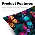 thumbnail image 2 of Flower Butterfly Velvet Throw Pillow Covers with Unique Patterns - Set of 2, 16x16, 18x18, 20x20 Inches or Living Room, Bedroom, and More!, 2 of 6