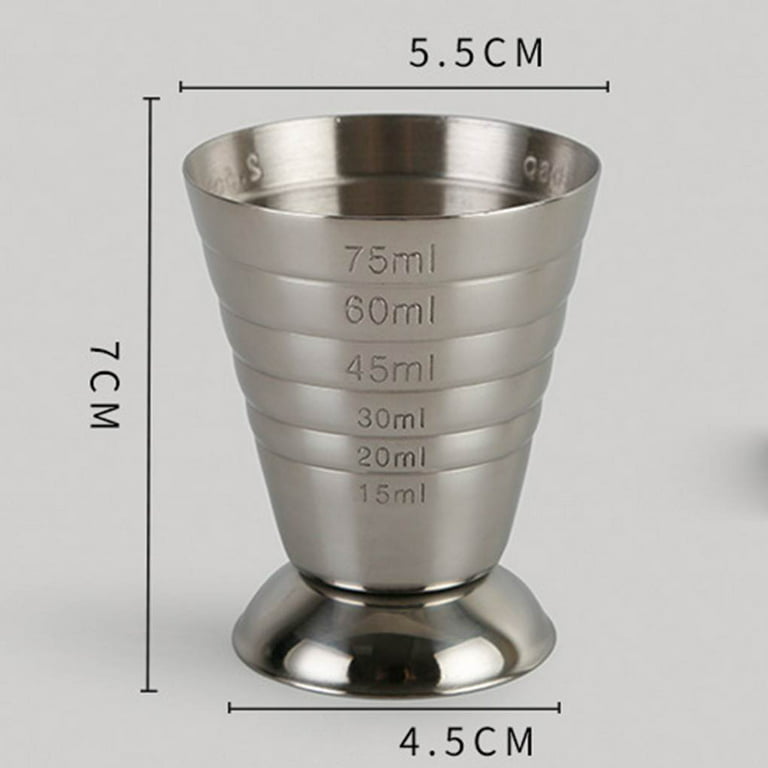 75ml Metal Measure Cup Tool Shot Ounce Beaker