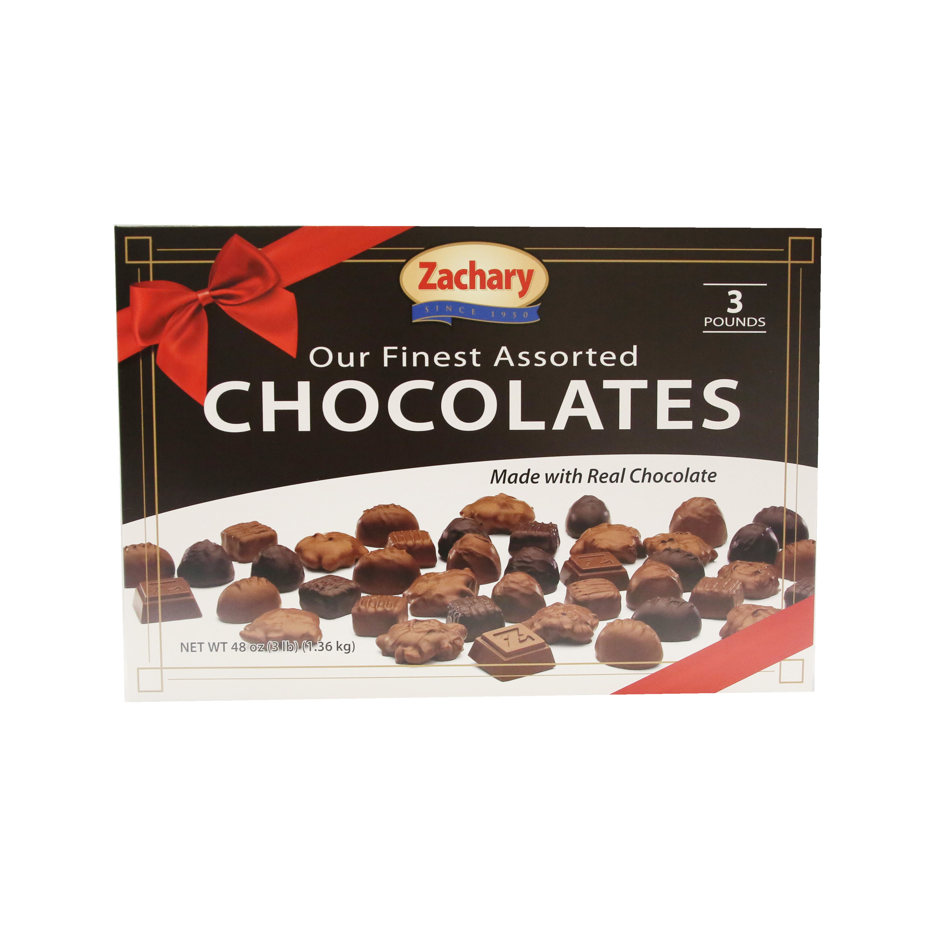 Zachary, Our Finest Assorted Chocolates, 3 lb. Holiday Gift Box - Walmart.com - Walmart.com