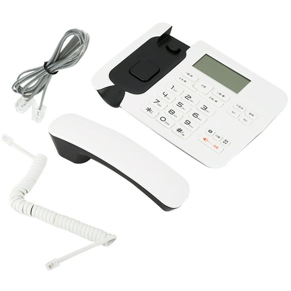 ZOUSSIQI C256 Multi-Functional Wired Telephone Desktop Phone Set for Home Business Office White EL225#56548