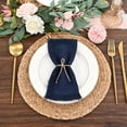 thumbnail image 4 of 36 Pack Navy Blue Cotton Linen Napkins - 16 x 16 Inch Fringed Soft Washable Rustic Dinner Napkins for Wedding Party Dinner Table, 4 of 7
