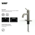 thumbnail image 6 of WMF-4316SS-S - Stainless Steel 4" Single Handle Lavatory Faucet, Bathroom Sink Faucet with Pop Up and Deck Plate, Brushed Nickel Finish, 6 of 15
