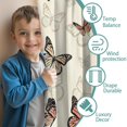 thumbnail image 3 of Blackout Kids Curtains,Beige Butterfly Pattern Childrens Insulated Curtains Set Of 2,Bedroom Essentials,Toddler Room Decor 42"x84", 3 of 5