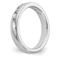 thumbnail image 6 of Solid 14K White Gold Seven Stone Diamond Channel Set Wedding Band Ring Size 5 (.49 cttw.), 6 of 8