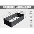 thumbnail image 2 of Domi Galvanized Raised Garden Bed ,Large Metal Planter Box for Growing Vegetables, Fruits, and Flowers Outdoors, Gray, 8x4x1.5ft, 2 of 7