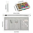 thumbnail image 3 of JIALIOU Nylon Trifold Card Wallet with ID Window Zipper Pocket for Men Women Teen Soft Color Leopard Print, 3 of 7