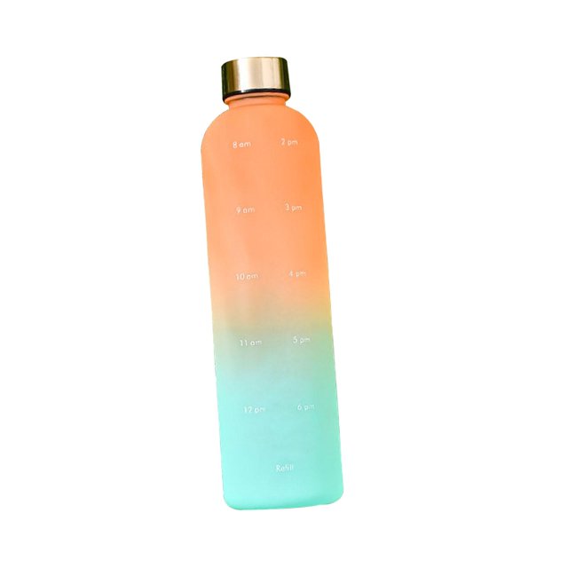 Botella de agua Jarra de agua resistente Botella de agua deportiva esmerilada reutilizable a prueba de fugas para Naranja