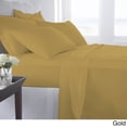 thumbnail image 3 of Luxury Home Super-Soft 1600 Series Double-Brushed 6 Pcs Bed Sheets Set (King, Gold), 3 of 4