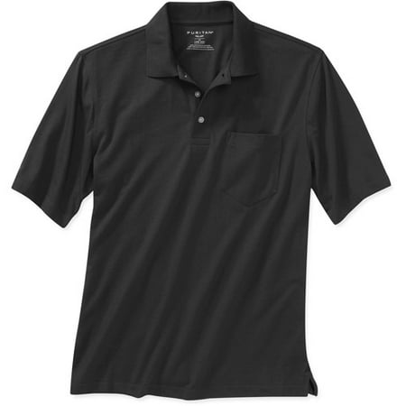 Puritan - Men's Short Sleeve Jersey Polo - Walmart.com