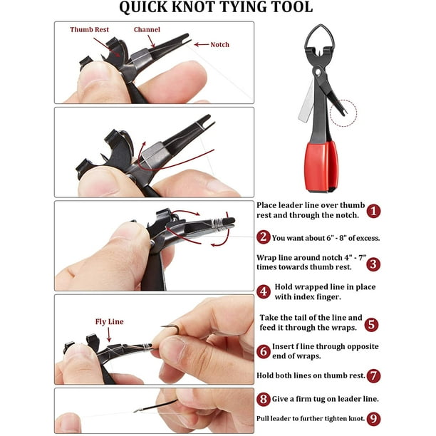 Sets Multi Functional Fishing Knot Tying Tool in Fly Line