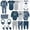 Blue Camo, variant on The Peanutshell Newborn Layette Gift Set for Baby Boys, Blue Safari, 30 Essential Pieces, 0-3 Months