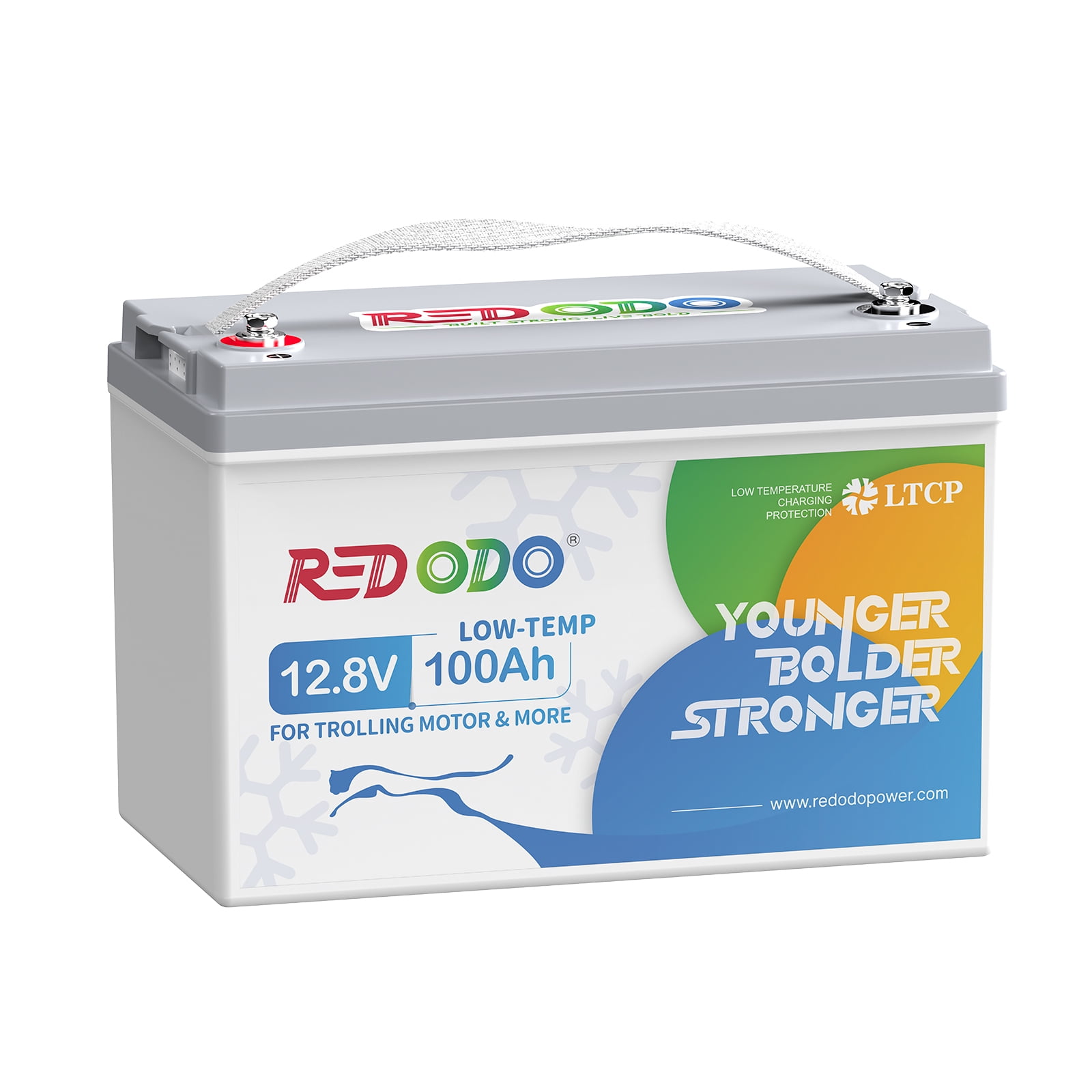 Redodo 12.8V 100Ah Trolling Motor LiFePO4 Battery with Low Temperature Cutoff Protection Deep Cycle Group 31 Lithium Battery