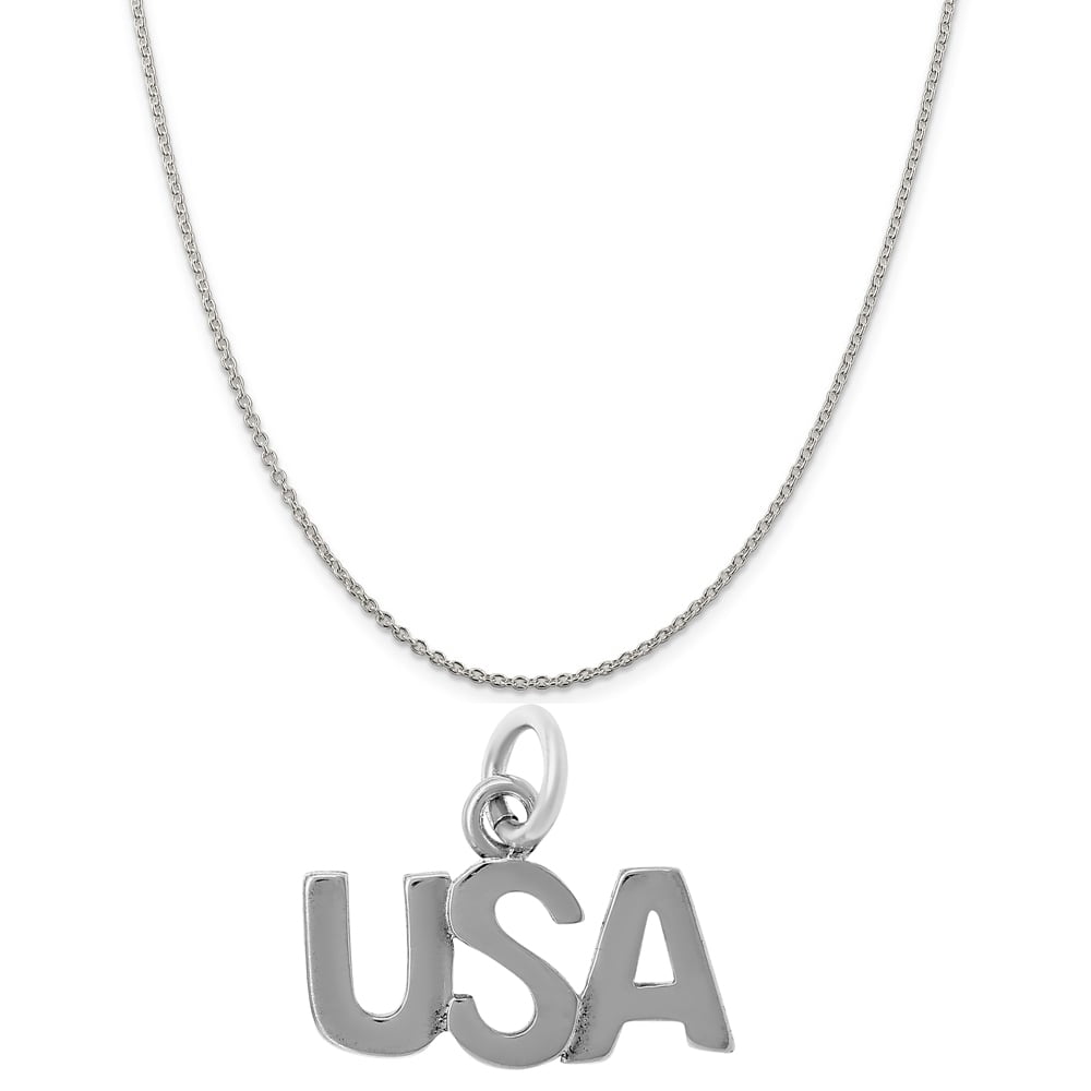 16, 18 or 20 Chain Raposa Elegance Sterling Silver Flip Flops Charm Necklace