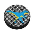 thumbnail image 2 of Waterproof Spare Wheel Cover, Blue Pixel Dinosaur Pattern Adjustable Wheel Cover For Jeep Trailer RV SUV Car, 17 inch, 2 of 8