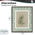 thumbnail image 4 of Stupell Industries French Country Green Botanical Pattern Brown Floating Frame Canvas Art, 17 x 21, by Carol Robinson, 4 of 8