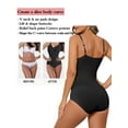 thumbnail image 4 of Women Bodysuit Tummy Control Shapewear Seamless Sculpting Thong Body Shaper, 4 of 8