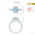 thumbnail image 5 of ANGARA Natural Round 2.3 ct Aquamarine Rope Pattern Split Shank Cocktail Ring in 14K White Gold for Women (Size-9mm) | March Birthstone, Anniversary, Jewelry Gift for Women | Natural Aquamarine Ring, 5 of 9
