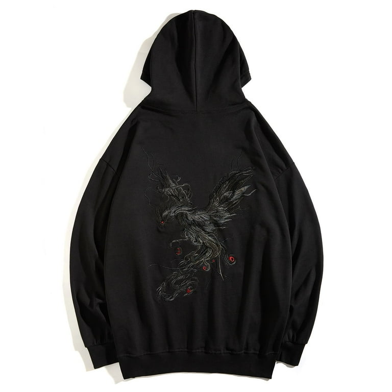 Niepce Inc Casual Japanese Streetwear Hoodie For Men Phoenix