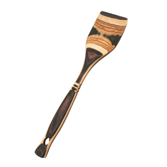 Pakkawood Wooden Cooking Spatula, Colorful and Durable 12 Inch Spatula, Stain Odor and Heat Resistant, Natural