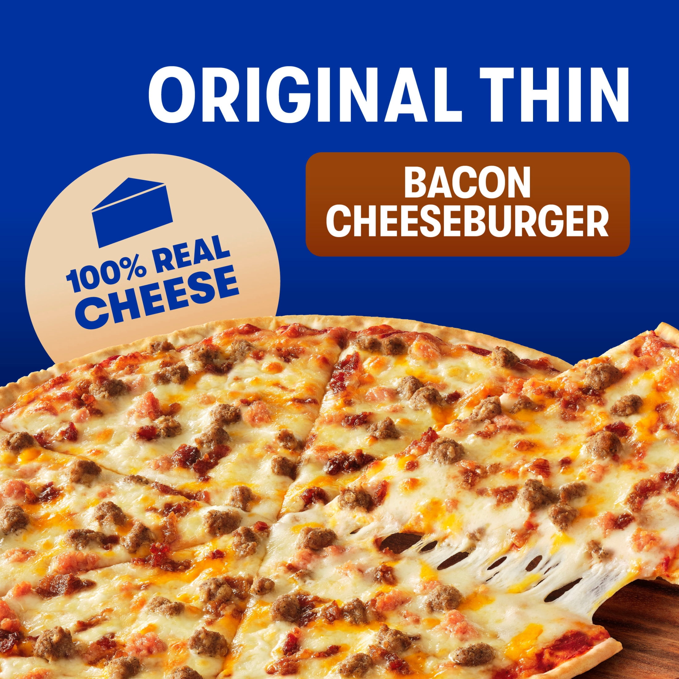 Jack's Bacon Cheeseburger, Original Thin Crust Pizza, 15 oz (Frozen)
