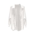 thumbnail image 4 of LEKODE Summer Cardigan Mesh Shrug Flowy Cardigans Womens Cardigan Light See Through Flowy Cardigan Sheer Shrug Women's Casual Lightweight Duster Open Front Cardigan White M, 4 of 4