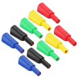 thumbnail image 1 of 2-pack U29 4mm Insulated Banana Plugs for Electrical Testing Red Black Yellow Green Blue, electrical components., 1 of 5