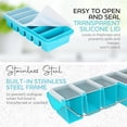 thumbnail image 2 of 1/2 Cup Silicone Freezer Tray With Lid - Silicone Freezer Molds 2-Pack For meal prep & freezing of various sauces and other dishes, makes 12 perfect 1/2 cup portions cubes,oven and dishwasher safe, 2 of 2