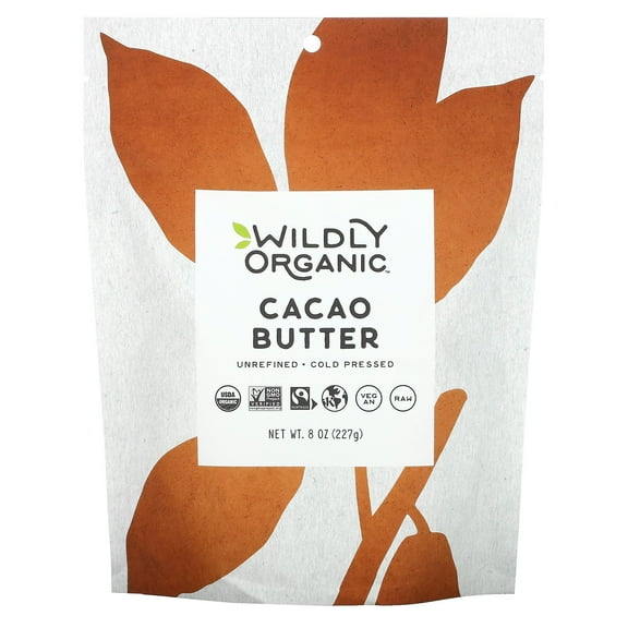 Cacao Butter, 8 oz (227 g), Wildly Organic