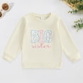 thumbnail image 5 of mgoYE Big Sister Little Sister Matching Outfit Newborn Baby Girl Long Sleeve Toddler Girl Sweatshirt Pullover Top(White,18-24 Months), 5 of 9