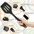 thumbnail image 3 of Vesteel 15 Piece Kitchen Utensils Set, Silicone Cooking Utensils with Holder, Non-Stick Cookware Friendly & Heat Resistant - Black, 3 of 7