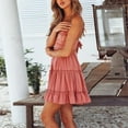 thumbnail image 5 of Backless Bow V-neck Mini Dress, 5 of 7