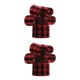 thumbnail image 2 of Matsuzay Cinta con cable de Navidad, decoración de arpillera decorativa a cuadros DIY, suministro de ducha, adornos artesanales, árbol, negro, negro rojo 15m 2Conjunto, 2 of 6