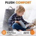 thumbnail image 2 of Cheer Collection Kids Size Reading and Gaming Pillow with Armrest - Plush Fiber Filled Backrest Pillow, 2 of 5