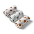 thumbnail image 6 of Sweet Jojo Designs Watercolor Sports Theme Brown Orange Black and White Fitted Crib Sheets 3 Piece Set, 6 of 6