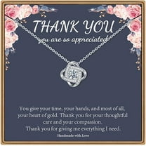 Thank You Gift Necklace for Women, Birthday Gift for Mom from Daughter with Message Card and Gift Box, Necklace To My Daughter on Her Birthday, Christmas Gift for Her