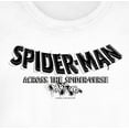 thumbnail image 2 of Junior's Spider-Man: Across the Spider-Verse Movie Logo Black Graphic Tee White Small, 2 of 3