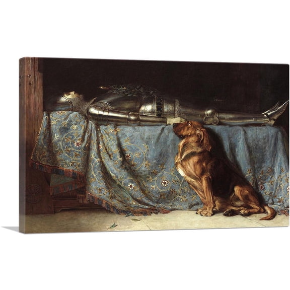 ARTCANVAS Requiescat 1888 Canvas Art Print by Briton Riviere - Size: 26" x 18" (0.75" Deep)