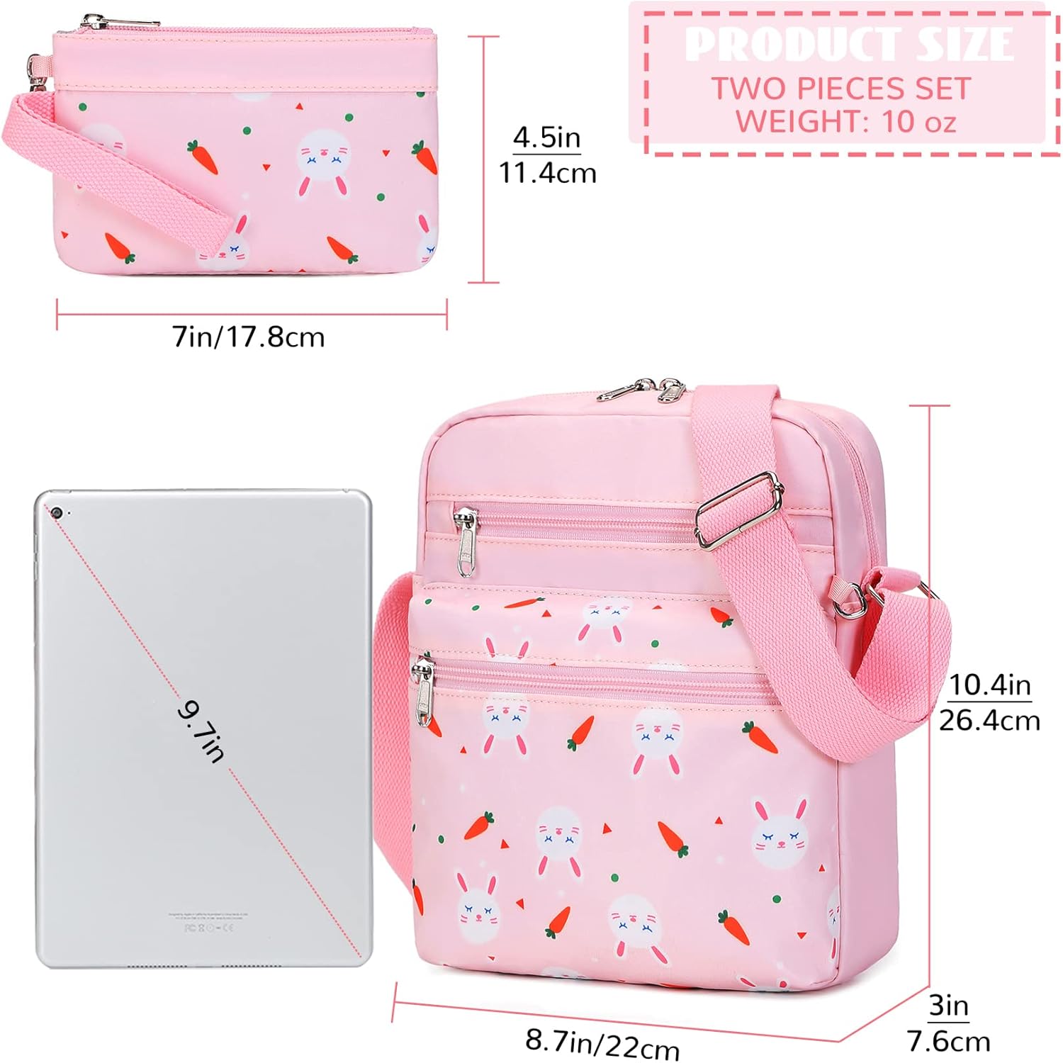 Mygreen Women's crossbody bags suitable for women of all ages（Pink）
