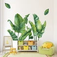 thumbnail image 3 of 2pcs, Natural Green Plants Wall Stickers (17''*24'') Detachable Free Combination TVC Palm Leaf Plant Wall Sticker Art Mural.Suitable For Bedroom Office Living Room TV Wall Decor, 3 of 4
