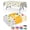 Birthday Balloon, variant on White Plastic Table Cloth - 4 Pack 54" × 108" Rectangle Disposable Tablecloths for 6FT Tables, Table Cover for Party, Holiday & Gathering Use