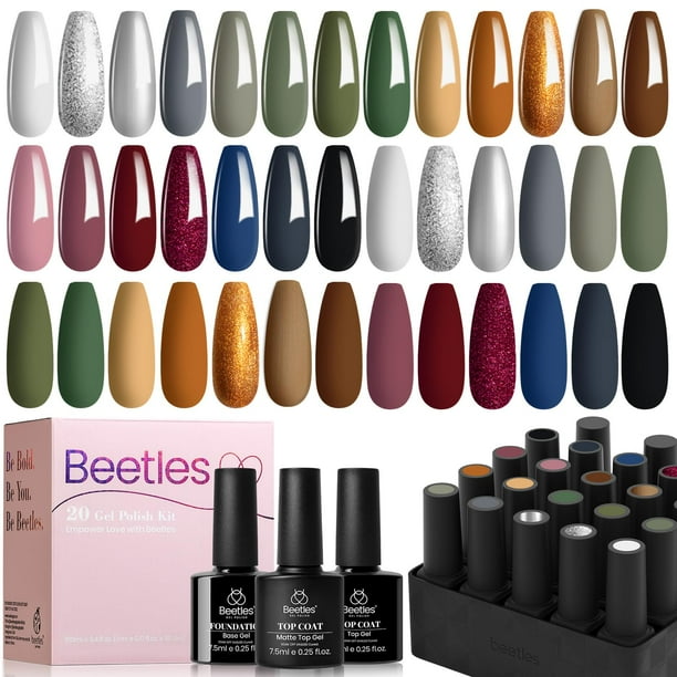 Set de esmaltes de uñas en gel Beetles Industrial City, 23 unidades, para mujer