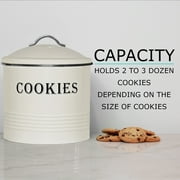 Blue Donuts Tin Cover, Ivory Cookie Jar